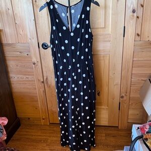 Old Navy Black and White Polka Dot Jumpsuit